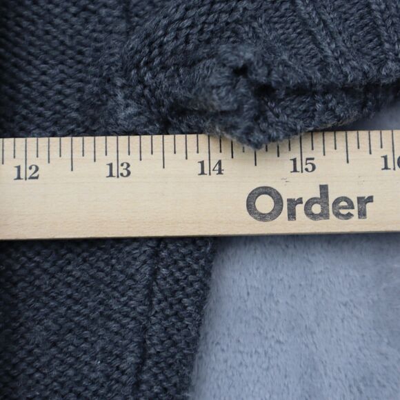 Decree Sweater Womens S Gray Cardigan Short Sleeve Button Cable Knit Acrylic - Picture 4 of 15